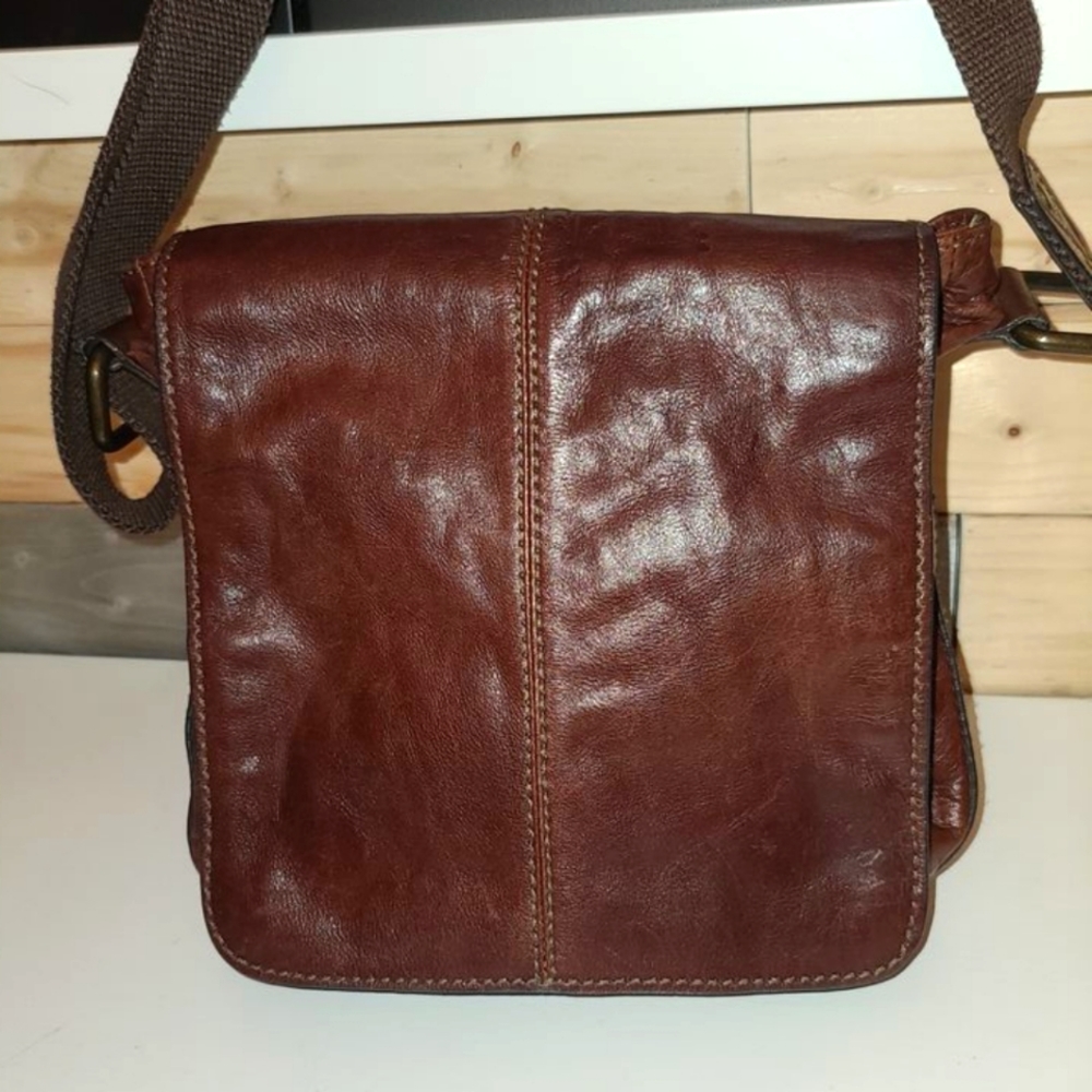 Fossil Leather Messenger Bag